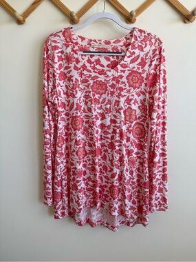 Peruvian Connection Pima Cotton Floral Tunic
